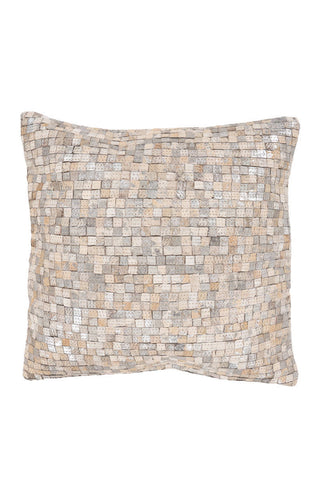 Design-Teppich Finish Pillow 100 Weiß / Silber Draufsicht