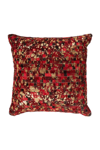Design-Teppich Finish Pillow 100 Rot / Gold Draufsicht