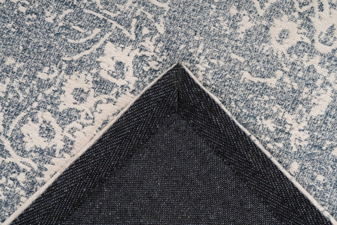 Design-Teppich Iglesia 400 Creme / Blau Makro