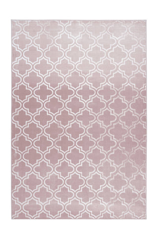 Design-Teppich Monroe 100 Rosa Draufsicht