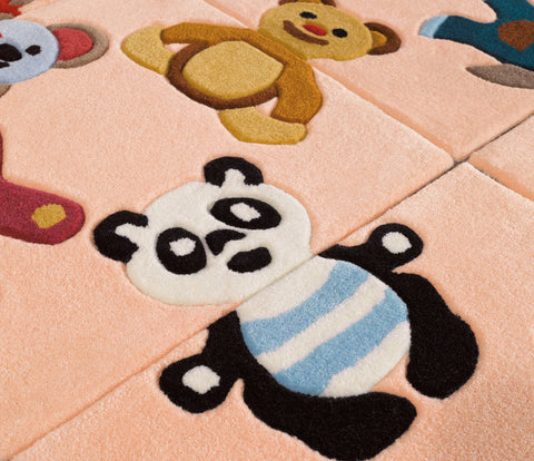 Teppiche Joy 4110 Multi Panda 150cm x 150cm E Makro